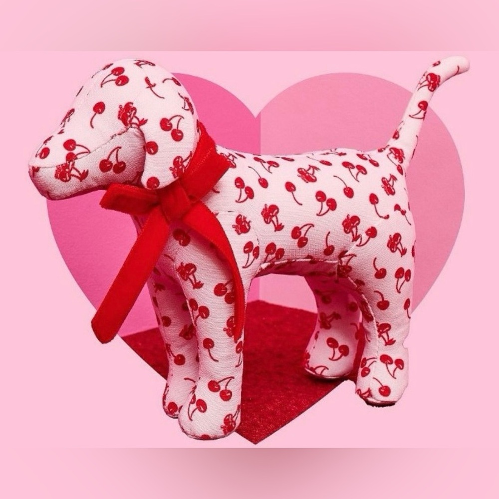 PINK VICTORIA'S SECRET Galentines Day 2026 Mini Dog Pink Red Cherries🍒 - Picture 5 of 5